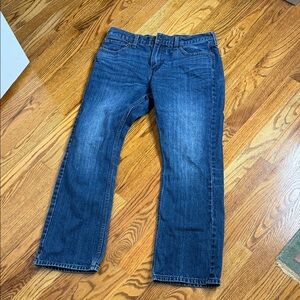 Levi's Men's Straight Jeans in Dark Blue Denim